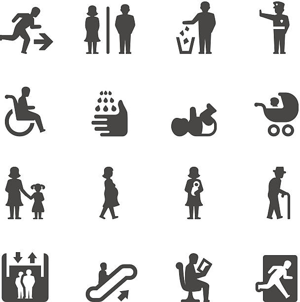Mobico icons — Public places Mobico collection — Public places icons. emergency exit sign icon stock illustrations