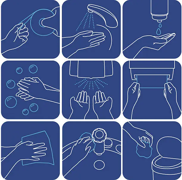 Vector illustration of Wash Hands
