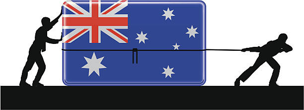 moving australien - pushing pulling men silhouette stock-grafiken, -clipart, -cartoons und -symbole