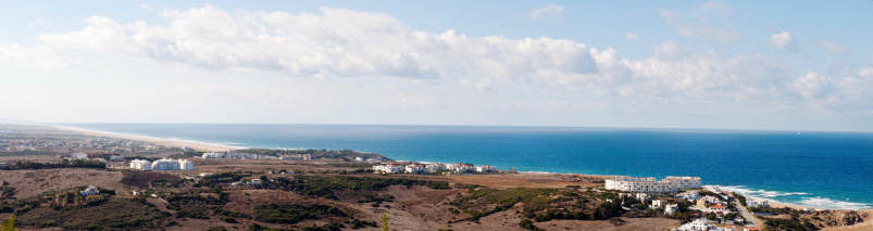 Panoramic image of the atlantic ocean viewed from Africa