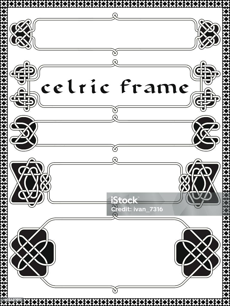 Simple Celtic Frame Frame In Celtic Style Stock Illustration - Download Image Now - Border ...