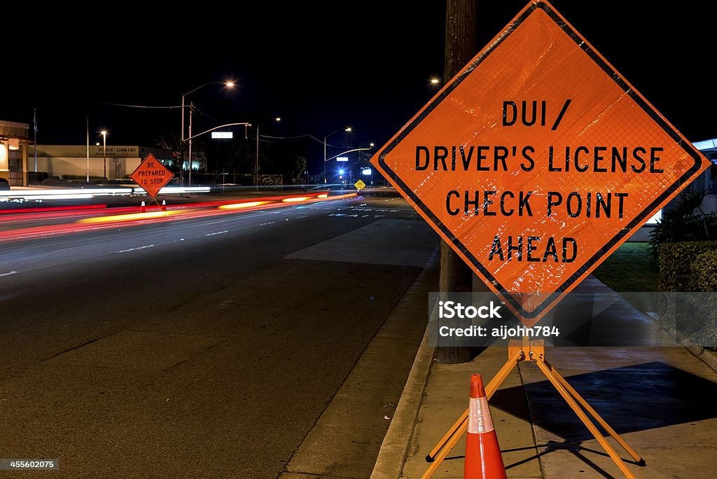 Drunk Driving A DUI check point in Anaheim, CA. Drunk Driving Stock Photo