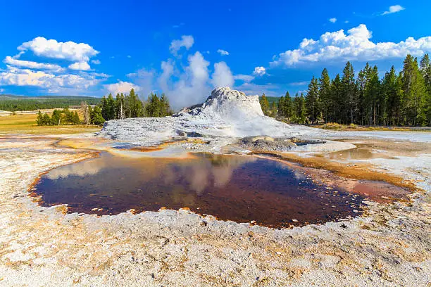 Photo of Castle Geyser, Yellowstone National Park, Wyoming