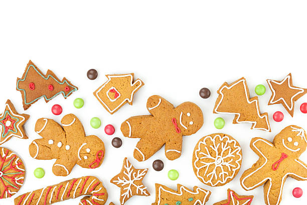istock Homemade gingerbread cookies with Christmas decorations 455602329