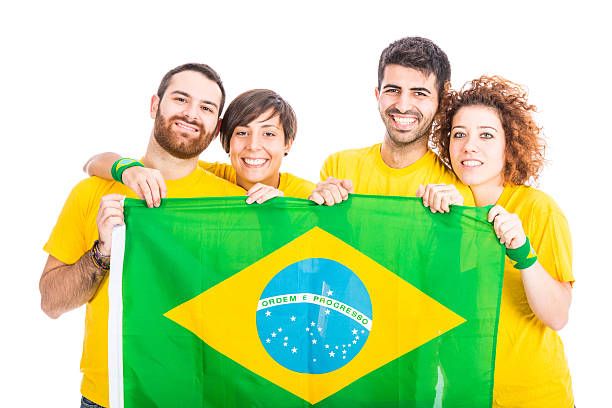 istock Group of Brazilian Supporters 455603387