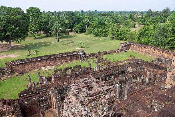 istock Ruins of ancient Angkor temple Bakong 455604705