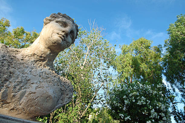 roman statua - caesar emperor rome stone foto e immagini stock