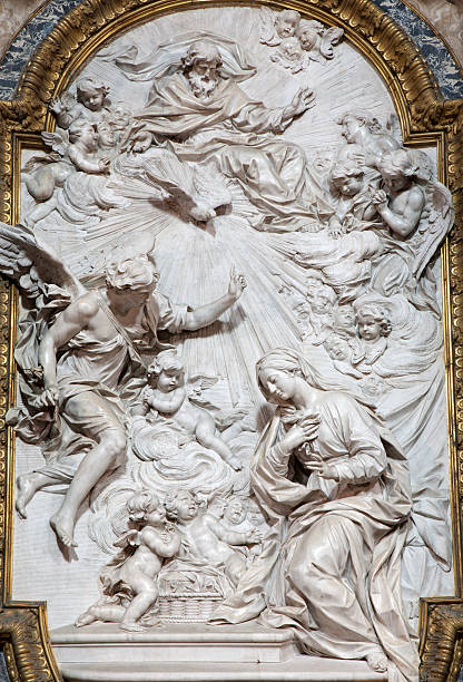 istock Rome - Annunciation relief from chiesa di Sant Ignazio 455610943