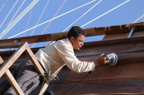 reparo do navio - nautical vessel wood sailing ship repairing - fotografias e filmes do acervo