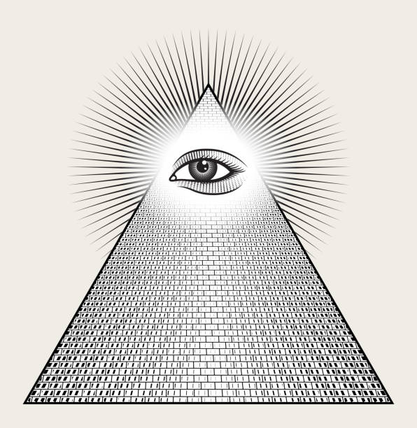 All Seeing Eye Pyramid Drawing