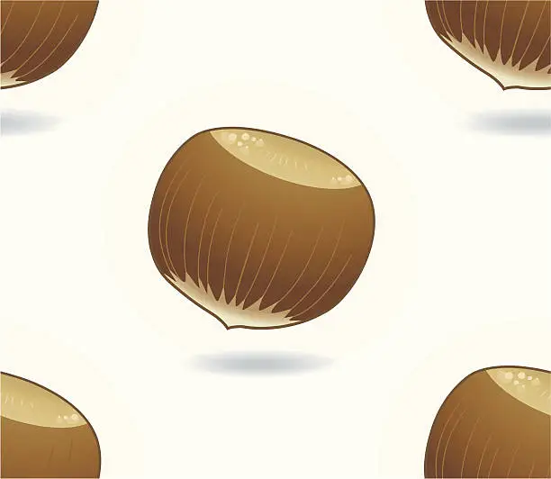 Vector illustration of nice hazelnutpattern (seamless).