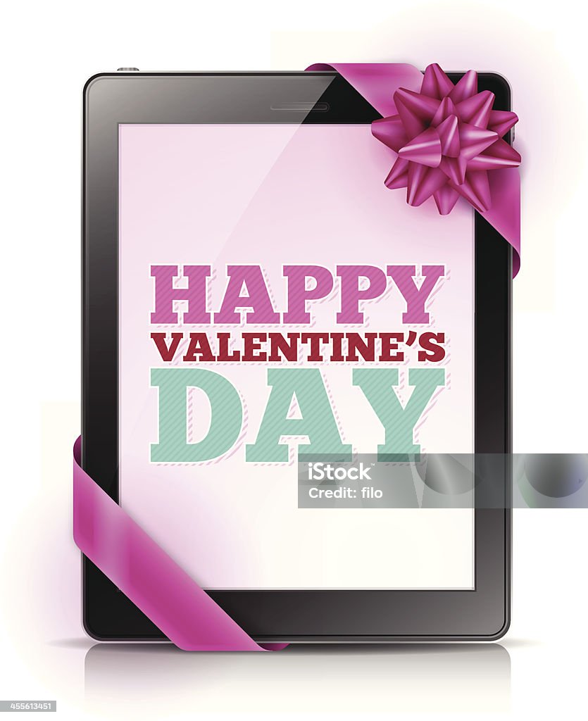 Dia dos Namorados Tablet - Vetor de Agenda Eletrônica royalty-free