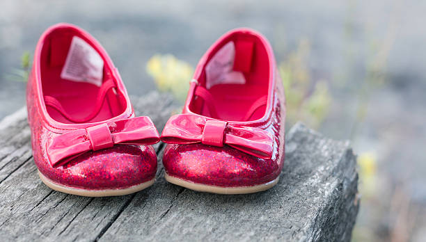 ruby pantofole per neonate - dress shoe foto e immagini stock
