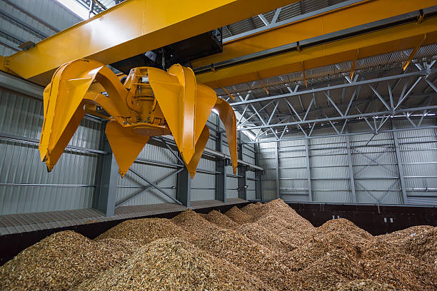 istock Storage of wood chips 455616159