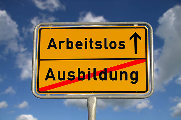 istock German road sign apprenticeship and unemployed 455620247