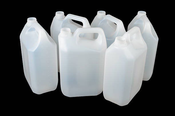 istock White plastic food grade container isolated on black 455625747