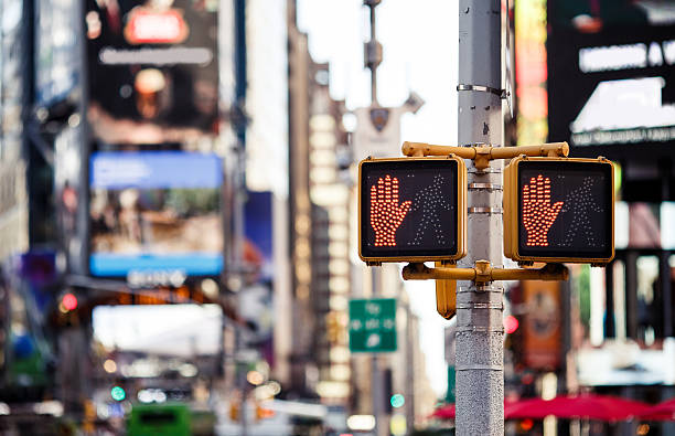 istock Don't walk New York traffic sign 455628801