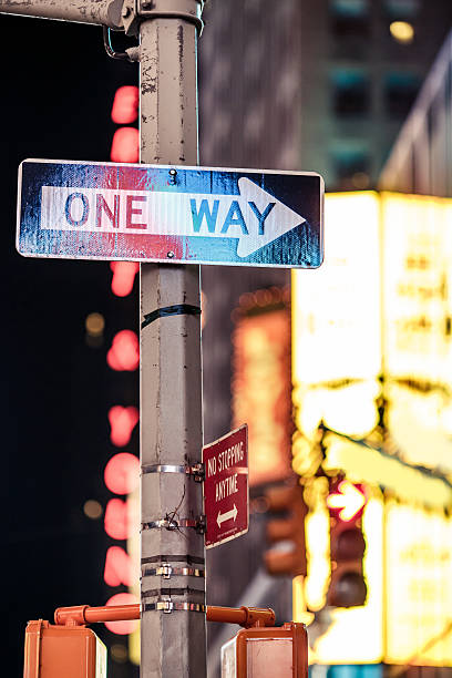 istock One way New York traffic sign 455631633