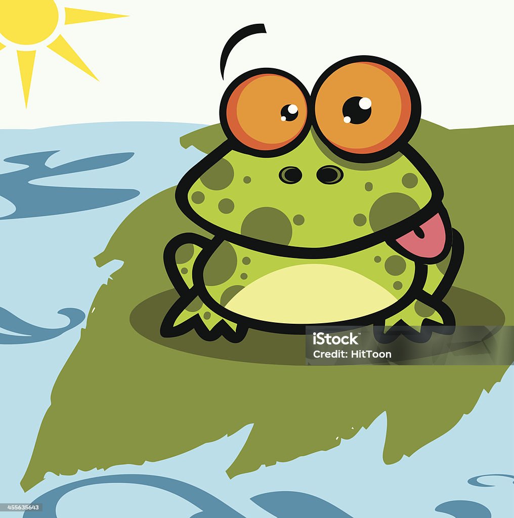 Frog Sticking Out His Tongue With Background Similar Illustrations: Amphibian stock vector