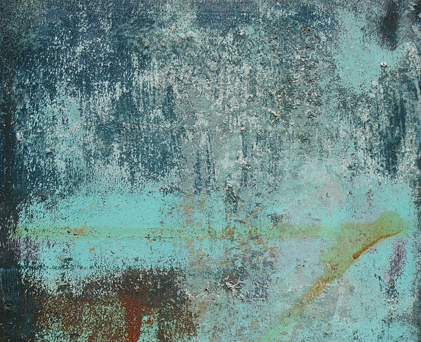 istock brute blue red painted worn metal with some rust 455639669