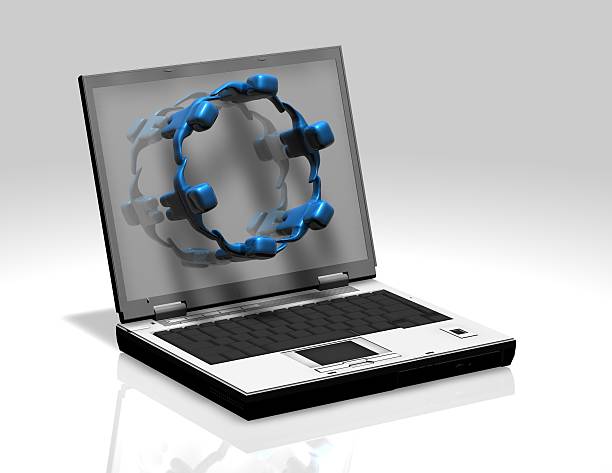 istock on line communication, social network and media concept 455640813