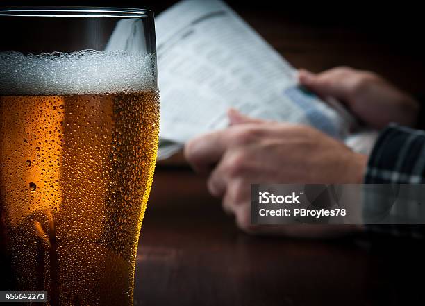 Cold Beer With Casual Background Stock Photo - Download Image Now - Beer - Alcohol, Newspaper, Adult