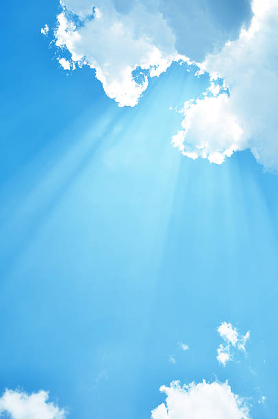 明るい青空 - cloud cloudscape sky sun ストックフォトと画像