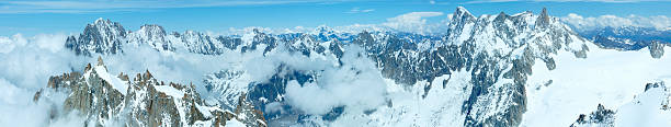istock Mont Blanc mountain massif panorama (view from Aiguille du Midi 455643481