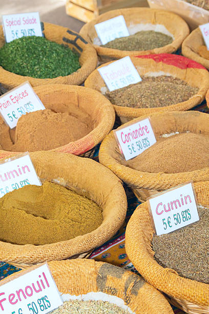 istock Various kinds of spices prepared to sell. 455646589