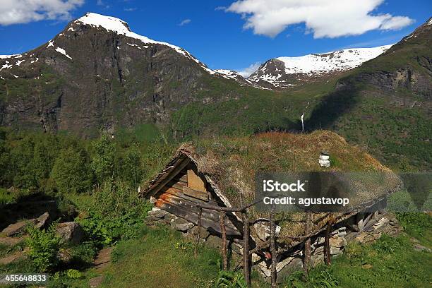 Old Hut Farm In Norway Green Mountains Geiranger Stock Photo - Download Image Now - Home Interior, Norway, Abandoned