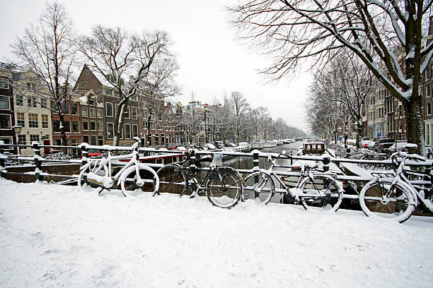 istock Amsterdam covered with snow in the Netherlands 455649567