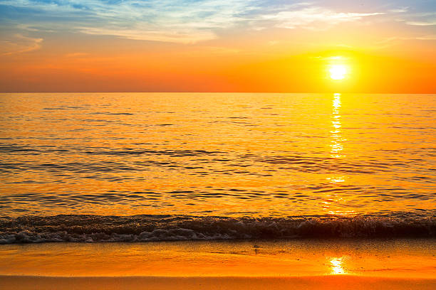 istock Beautiful sunset and sea beach. 455652663