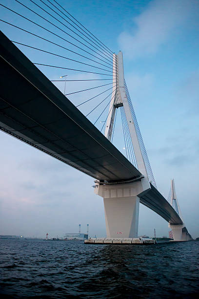 istock Suspension bridge at sea 455659935