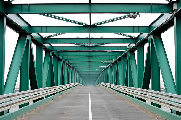 istock Perspective of a metal bridge 455660175