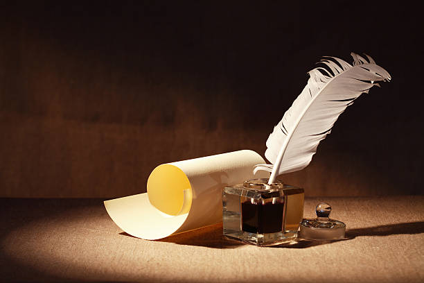 Quill And Scroll stock photo
