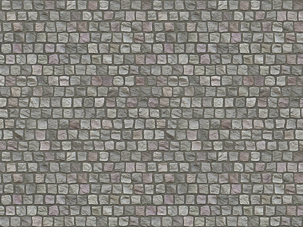 グラナイト cobblestoned 舗道の背景。 - 敷石 ストックフォトと画像