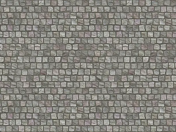 Photo of Granite cobblestoned pavement background.