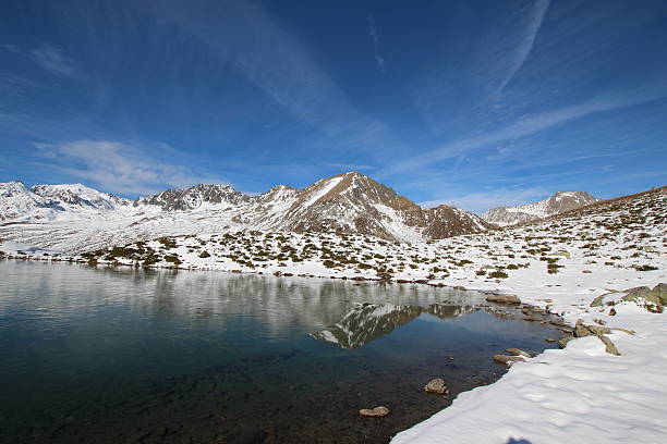 istock Reflection & First Snow in Autumn, Panorama Hirschebensee, Tyrol, Austria 455684819