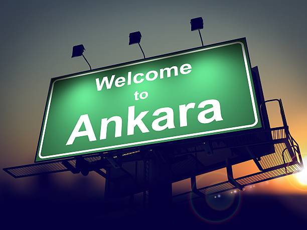 istock Billboard Welcome to Ankara at Sunrise. 455685825