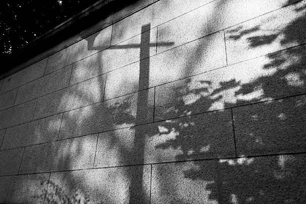 istock akasakagyoen tokyo japan wall shadow cross 455686249