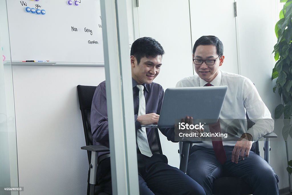 Two Colleagues Working Together Businessman Stock Photo