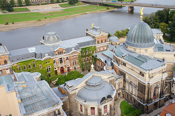 istock Academy of Art in Dresden and Elbe river 455690725