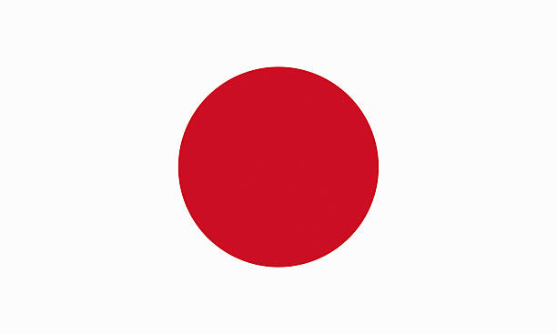 bandiera del giappone - isola di honshu foto e immagini stock