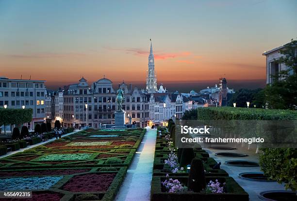 Monts Des Arts Brussels Stock Photo - Download Image Now - Brussels-Capital Region, Aerial View, Art