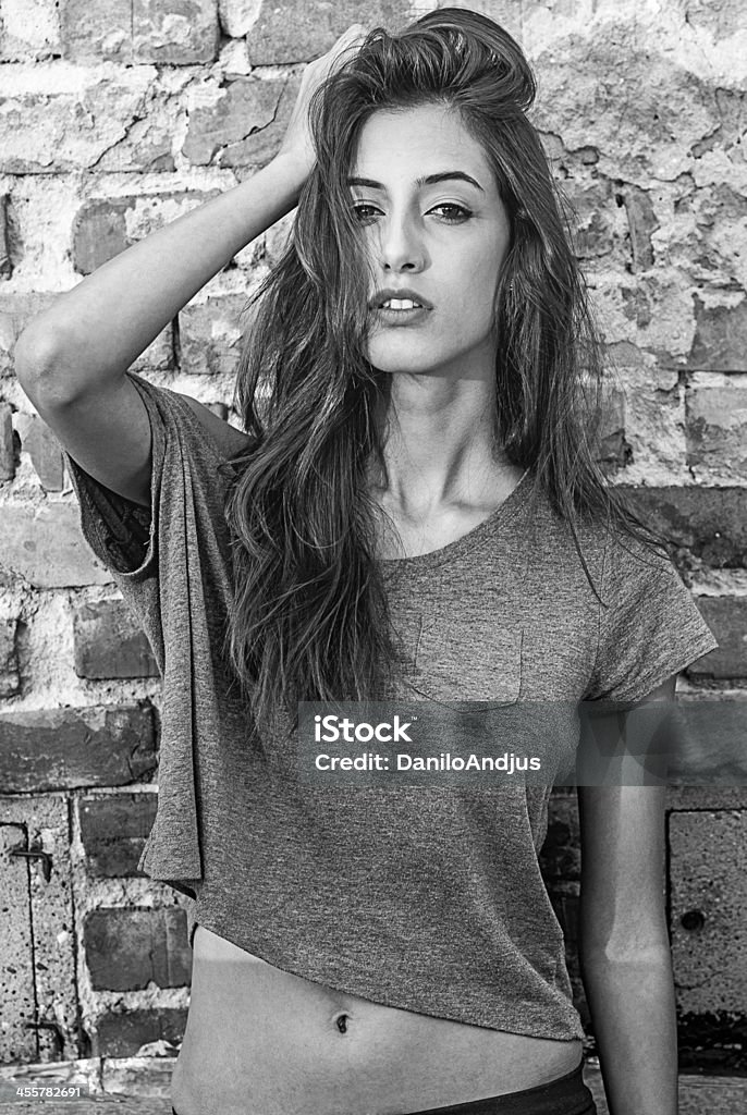 Beautiful Female Model Black And White Stock Photo - Download Image Now ...