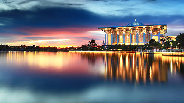 istock Sunset view at Iron Mosque, Putrajaya 455790017