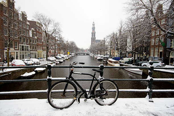 Amsterdam with the Westerkerk in Netherlands
