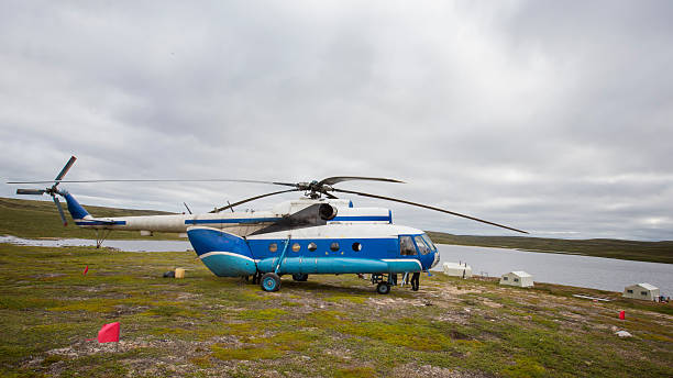 istock Old military helicopter - new panted 455816131