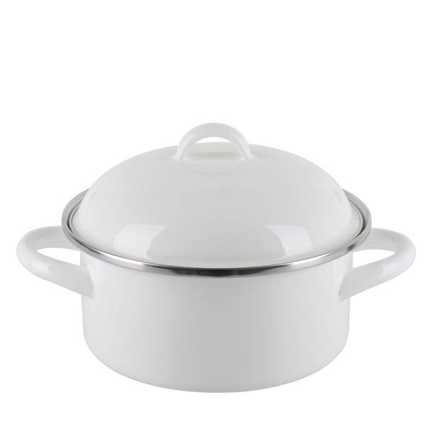 istock Covered Casserole In Steel Isolated 455847071