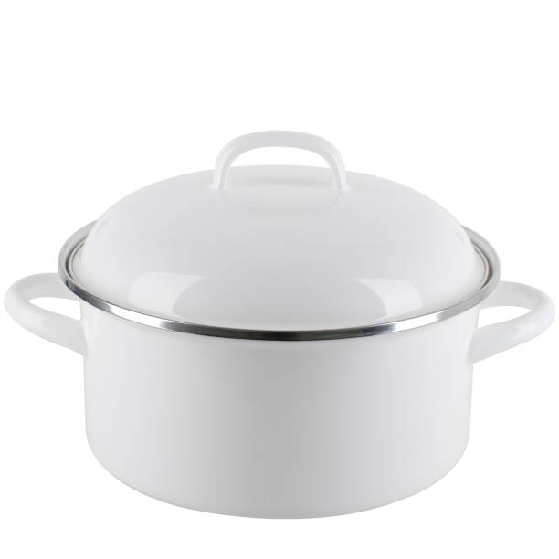 istock Covered Casserole In Steel Isolated 455847083